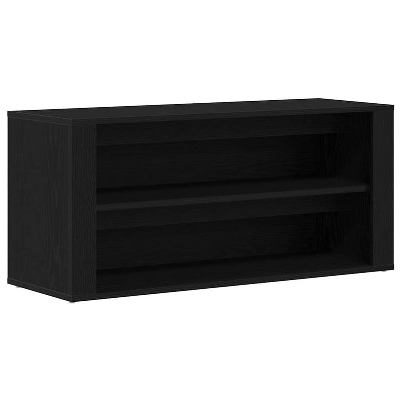Load image into Gallery viewer, Vidaxl schoenenbank 100x35x45 cm bewerkt hout zwart eikenkleurig