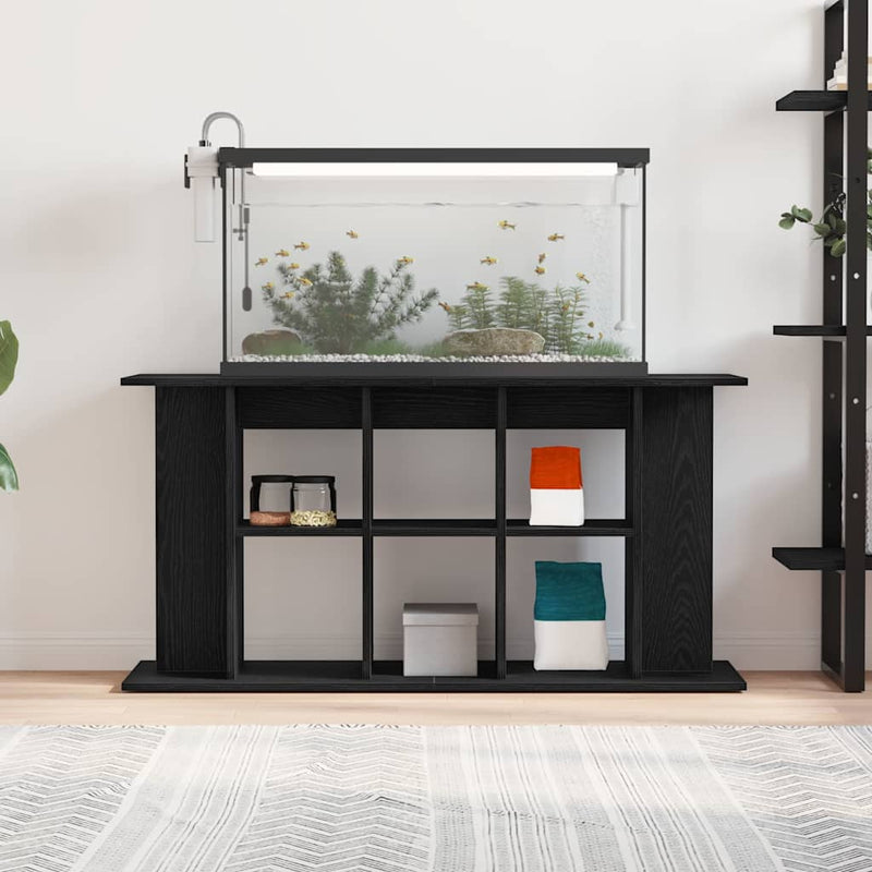 Load image into Gallery viewer, Vidaxl aquariumstandaard zwart eiken 120x40x60 cm bewerkt hout
