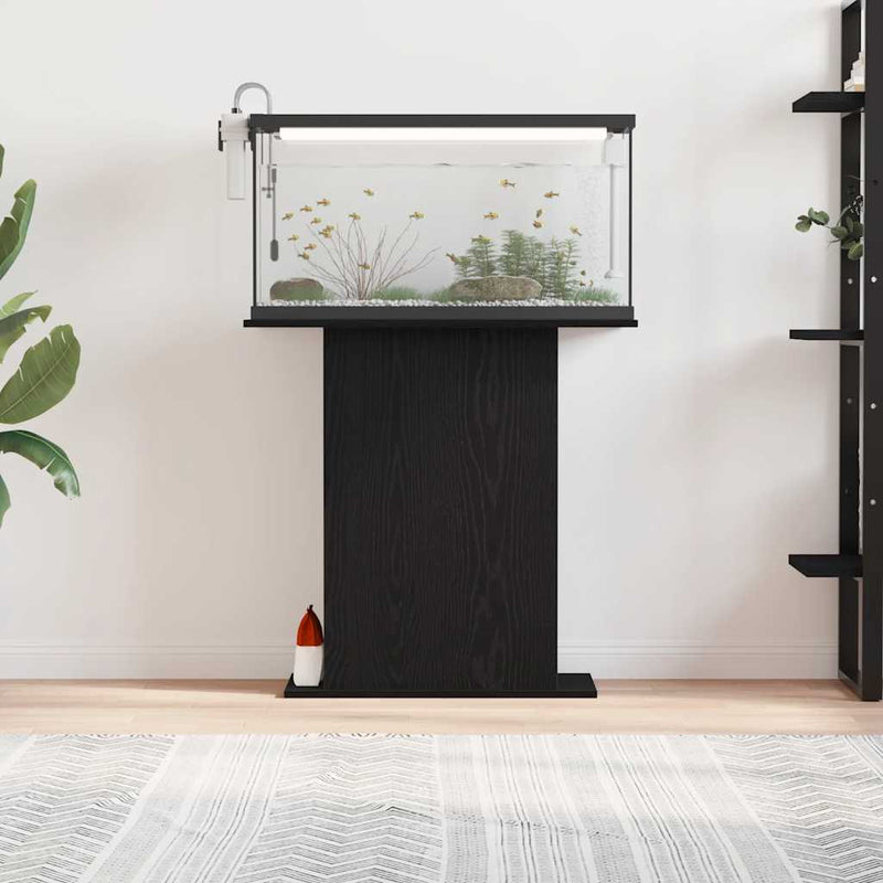 Load image into Gallery viewer, Vidaxl aquariumstandaard zwart eiken 75x36x72,5 cm bewerkt hout