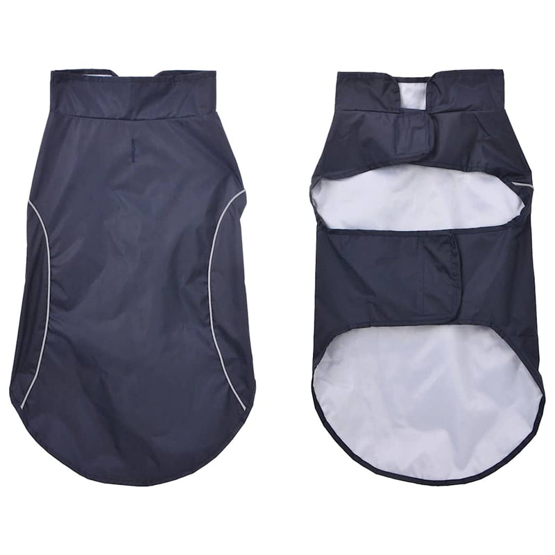 Load image into Gallery viewer, Vidaxl hondenregenjas met reflecterende strips polyester marineblauw l