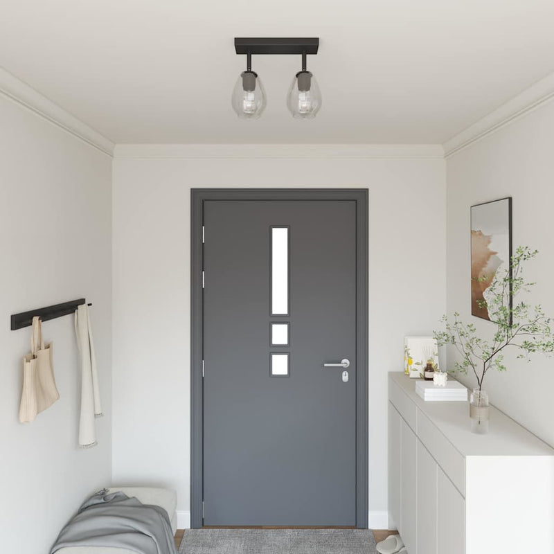 Load image into Gallery viewer, Vidaxl plafondspot zwart 33 x 13 x 26 cm glas en metaal