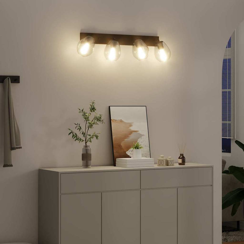 Load image into Gallery viewer, Vidaxl plafondspot zwart 73.5 x 13 x 26 cm glas en metaal