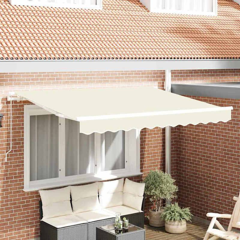 Load image into Gallery viewer, Vidaxl vervangingsdoek voor zonnescherm crème 235 x 195 cm polyester