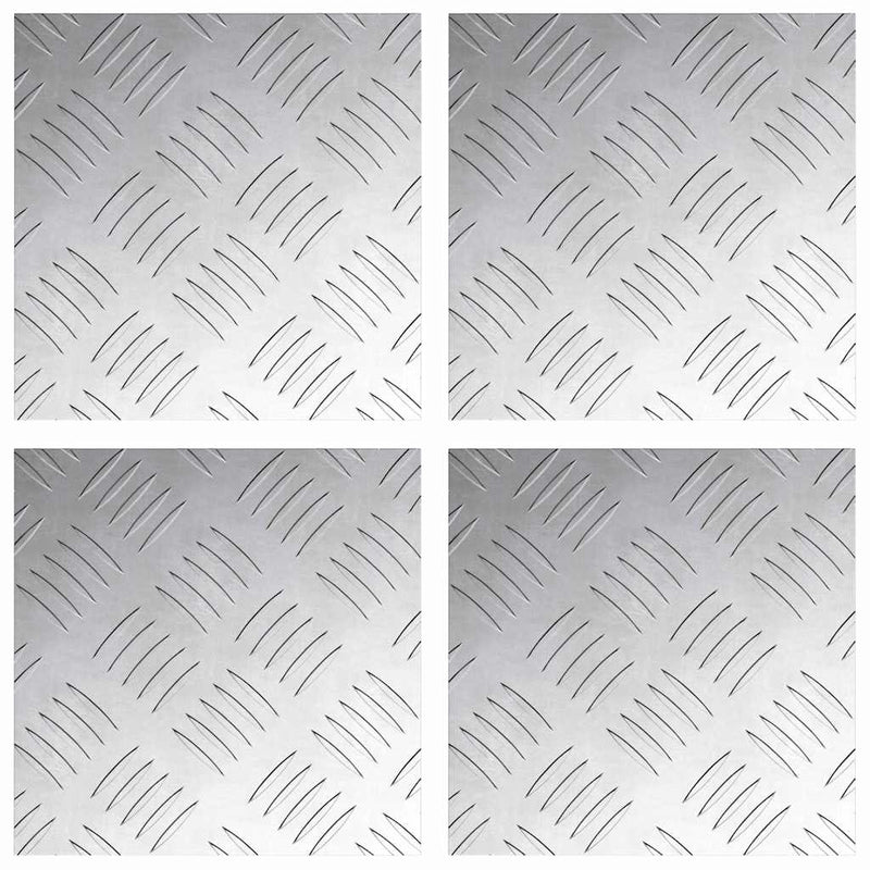 Load image into Gallery viewer, Vidaxl trap tread vierkant 4 pcs zilver 20 x 20 cm aluminium