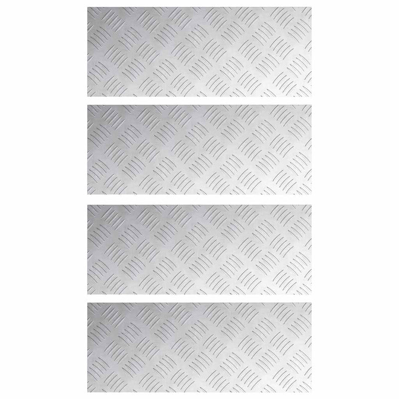 Load image into Gallery viewer, Vidaxl trap tread rechthoekig 4 pcs zilver 50 x 20 cm aluminium