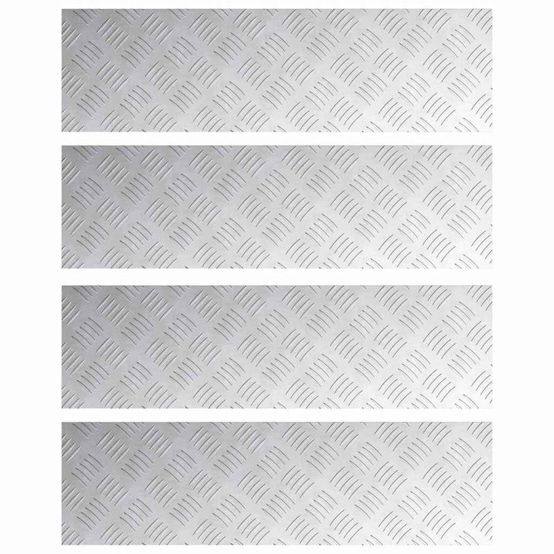 Load image into Gallery viewer, Vidaxl trap tread rechthoekig 4 pcs zilver 70 x 20 cm aluminium