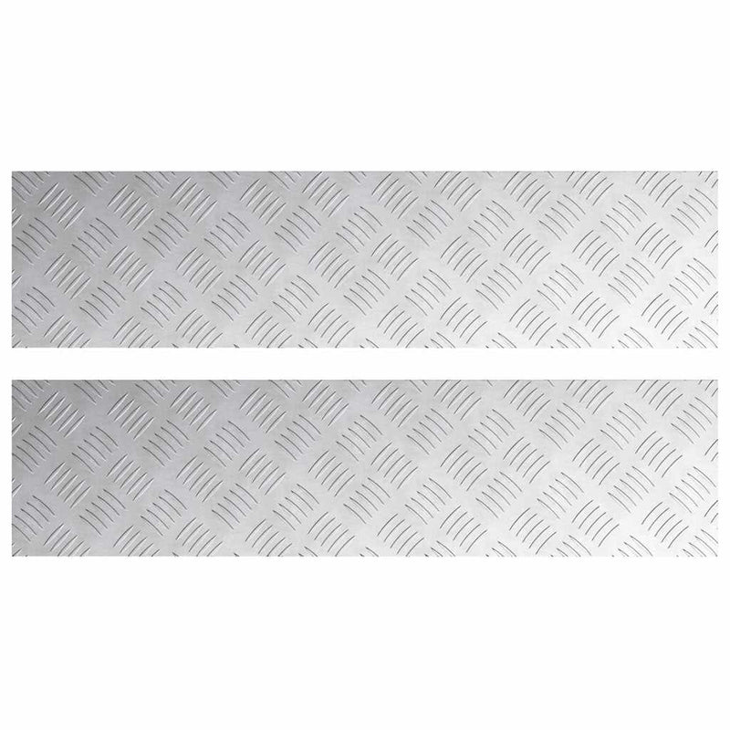 Load image into Gallery viewer, Vidaxl trap tread rechthoekig 2 pcs zilver 80 x 20 cm aluminium