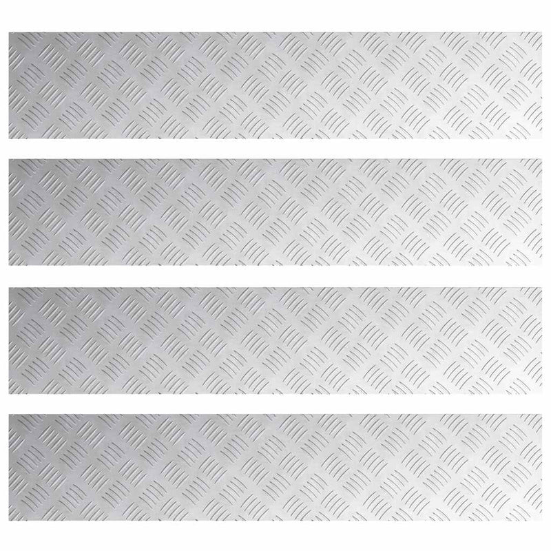Load image into Gallery viewer, Vidaxl trap tread rechthoekig 4 pcs zilver 100 x 20 cm aluminium