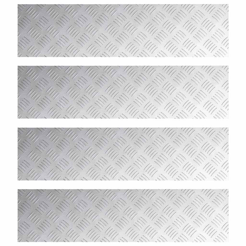 Load image into Gallery viewer, Vidaxl trap tread rechthoekig 4 pcs zilver 100 x 25 cm aluminium