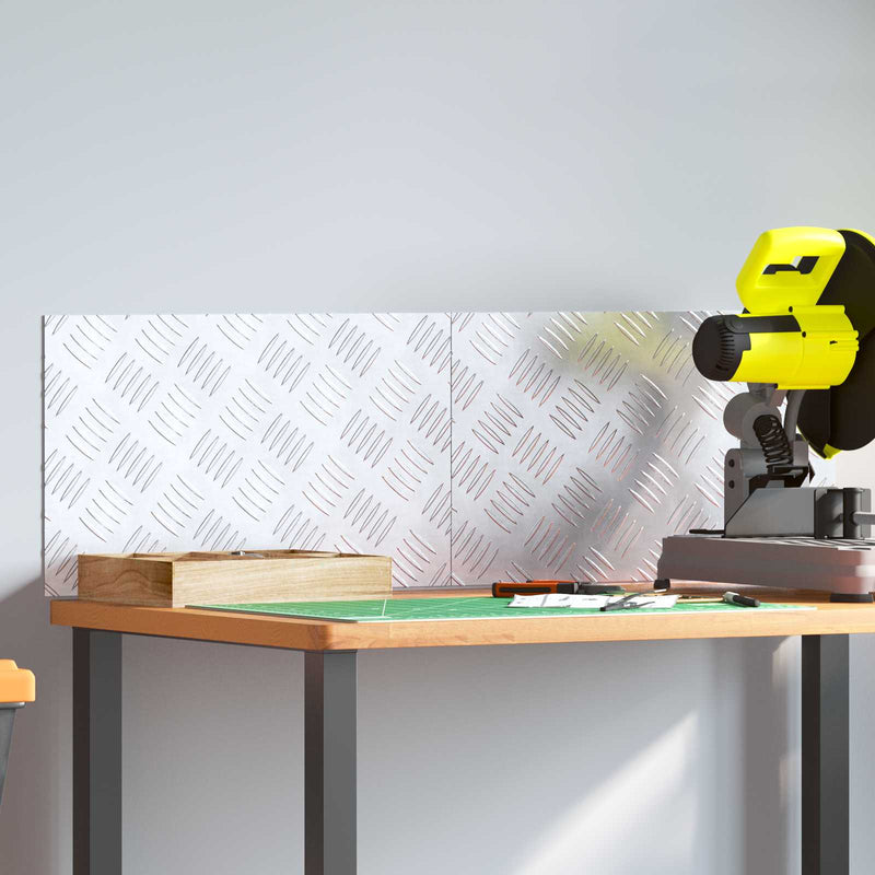 Load image into Gallery viewer, Vidaxl trap tread rechthoekig 2 pcs zilver 50 x 30 cm aluminium