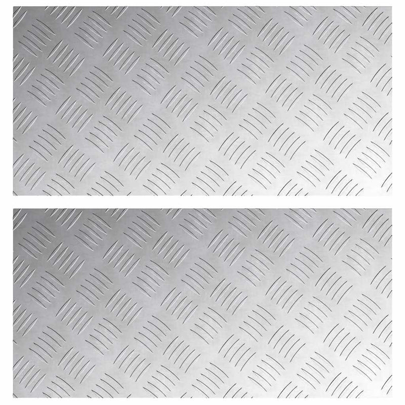 Load image into Gallery viewer, Vidaxl trap tread rechthoekig 2 pcs zilver 60 x 30 cm aluminium