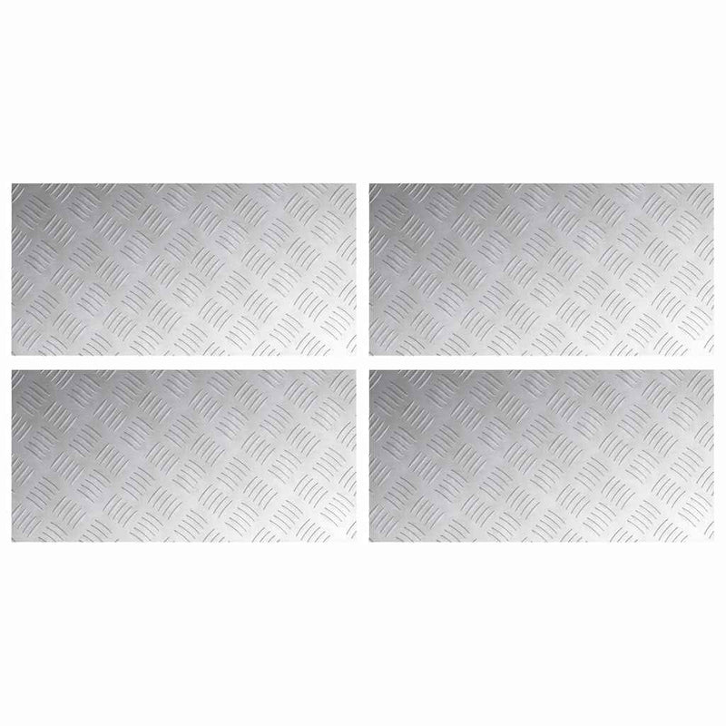 Load image into Gallery viewer, Vidaxl trap tread rechthoekig 4 pcs zilver 60 x 30 cm aluminium