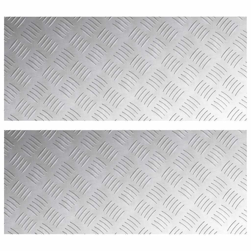 Load image into Gallery viewer, Vidaxl trap tread rechthoekig 2 pcs zilver 70 x 30 cm aluminium