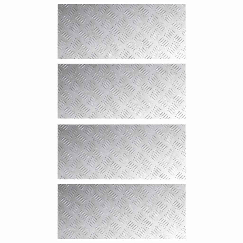 Load image into Gallery viewer, Vidaxl trap tread rechthoekig 4 pcs zilver 70 x 30 cm aluminium
