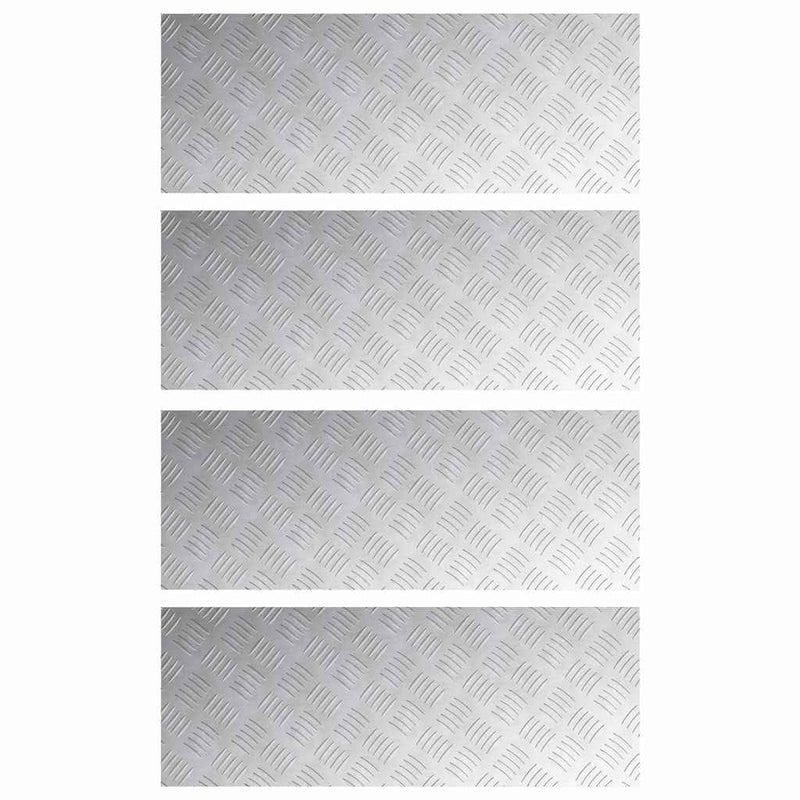Load image into Gallery viewer, Vidaxl trap tread rechthoekig 4 pcs zilver 80 x 30 cm aluminium
