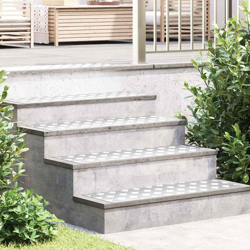 Load image into Gallery viewer, Vidaxl trap tread rechthoekig 2 pcs zilver 90 x 30 cm aluminium