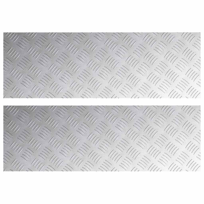 Load image into Gallery viewer, Vidaxl trap tread rechthoekig 2 pcs zilver 90 x 30 cm aluminium