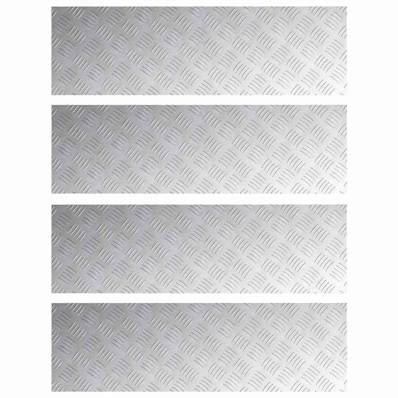 Load image into Gallery viewer, Vidaxl trap tread rechthoekig 4 pcs zilver 100 x 30 cm aluminium