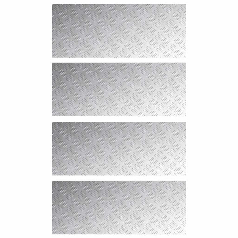 Load image into Gallery viewer, Vidaxl trap tread rechthoekig 4 pcs zilver 100 x 40 cm aluminium