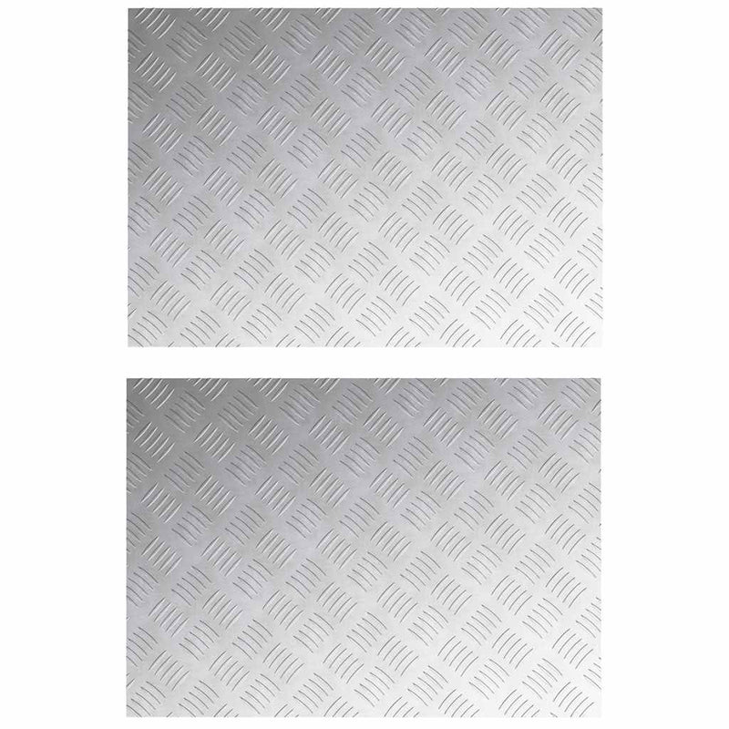 Load image into Gallery viewer, Vidaxl trap tread rechthoekig 2 pcs zilver 70 x 50 cm aluminium