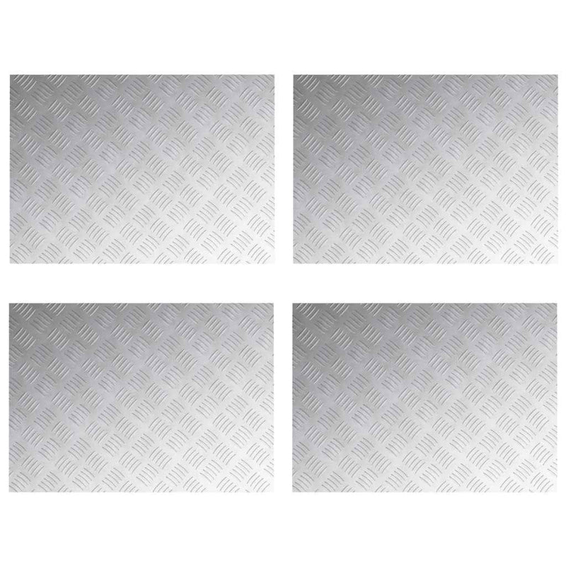 Load image into Gallery viewer, Vidaxl trap tread rechthoekig 4 pcs zilver 70 x 50 cm aluminium