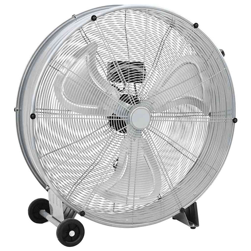 Load image into Gallery viewer, Vidaxl trommelventilator met wiel zilver 79 x 37 x 82 cm aluminium