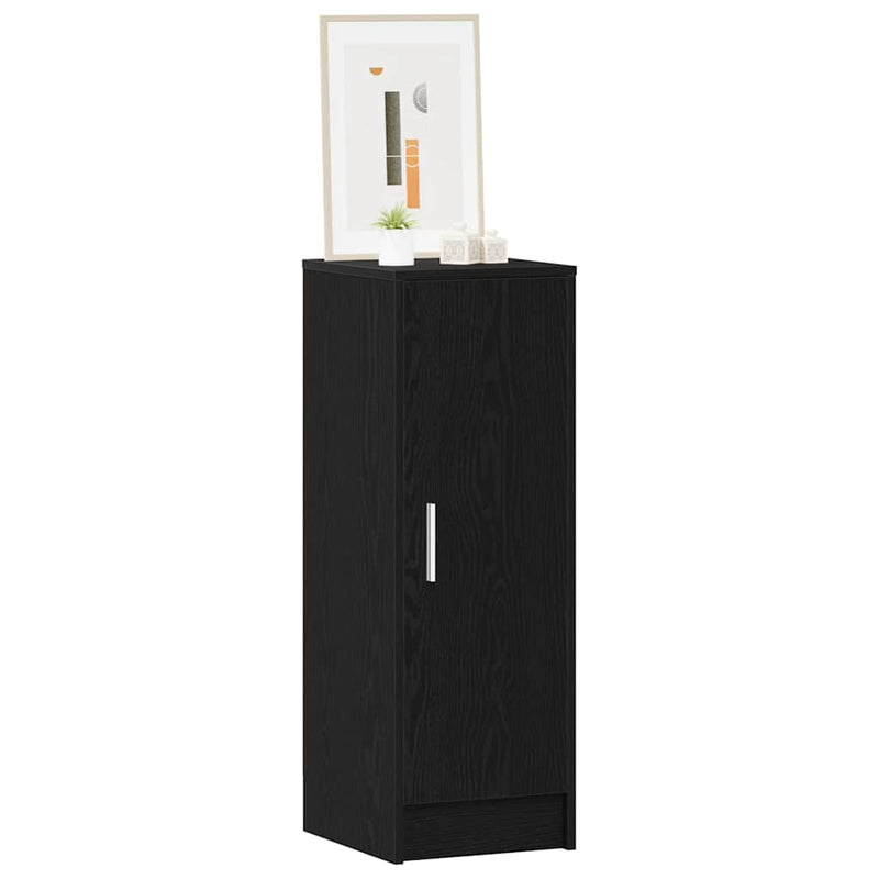 Load image into Gallery viewer, Vidaxl schoenenkast met plank zwart eiken 32 x 35 x 92 cm bewerkt hout