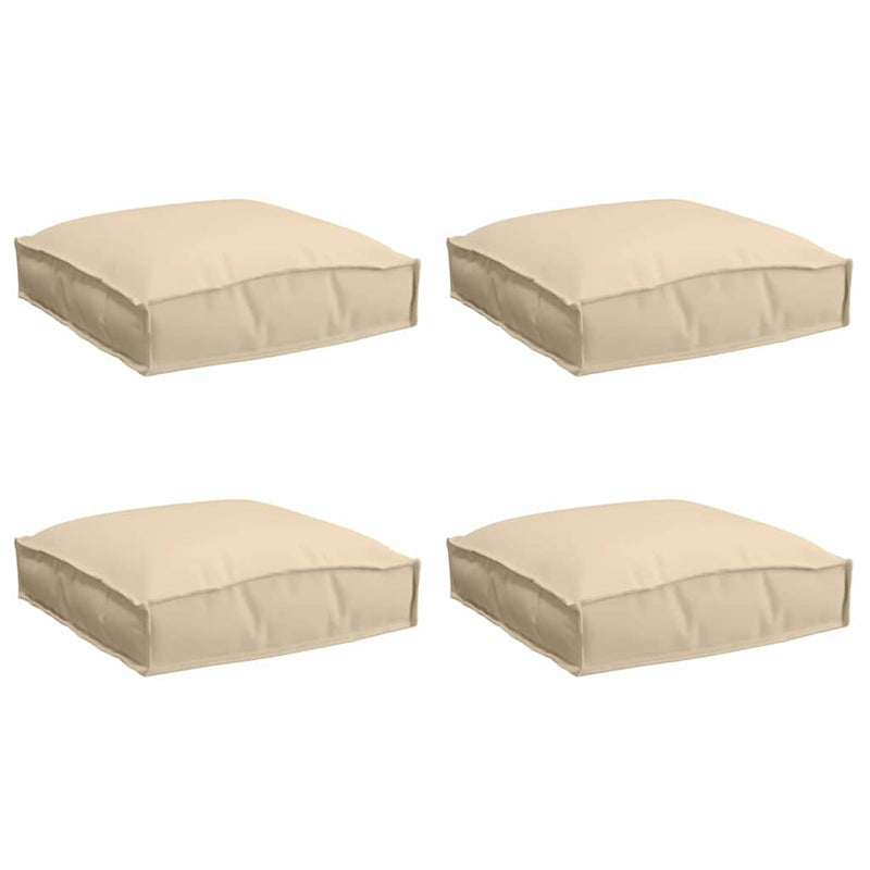 Load image into Gallery viewer, Vidaxl kussen 4 pcs beige 40 x 40 x 8 cm oxford stof
