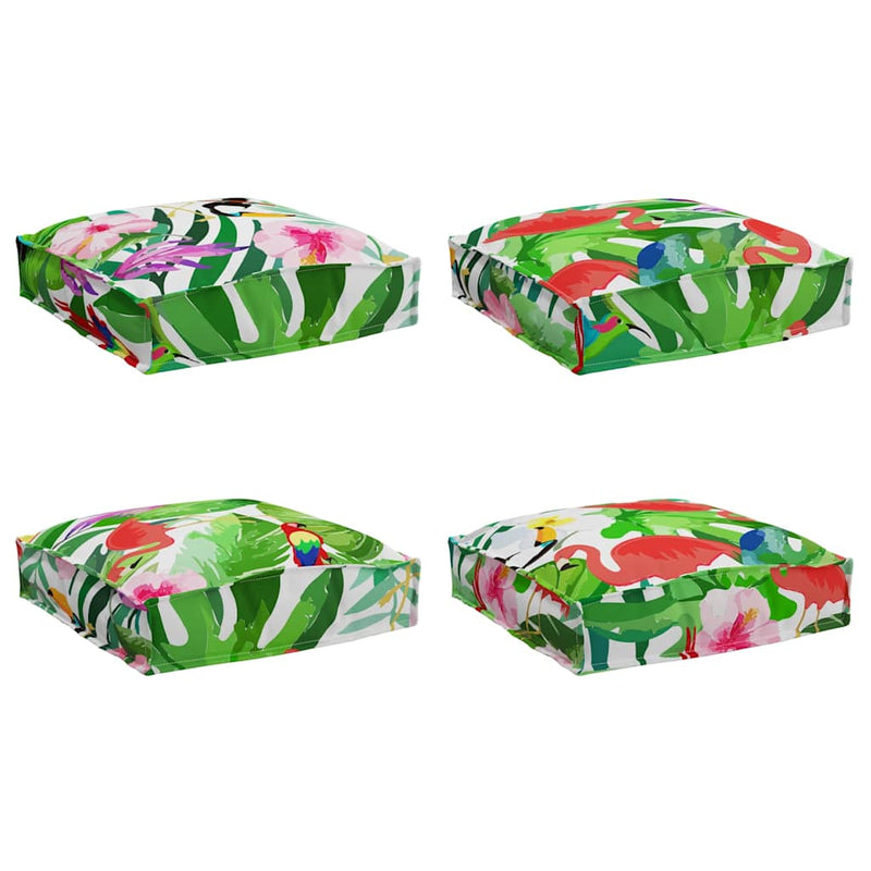 Load image into Gallery viewer, Vidaxl kussen bloemen 4 pcs multikleur 40 x 40 x 8 cm oxford stof