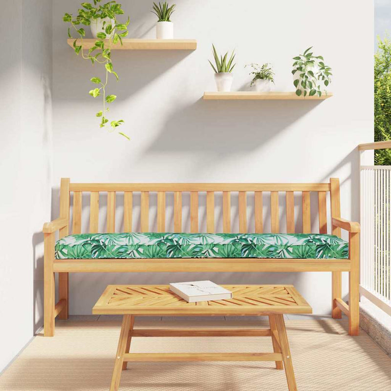 Load image into Gallery viewer, Vidaxl palet kussen groen bladpatroon 180 x 40 x 8 cm oxford stof