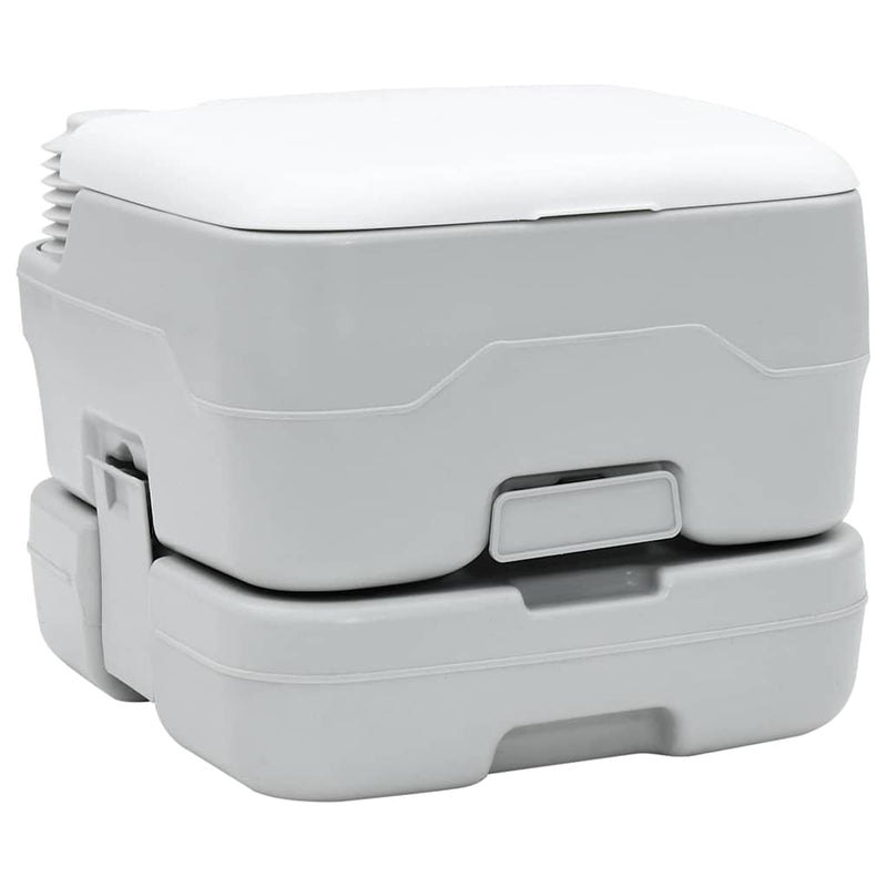 Load image into Gallery viewer, Vidaxl camping toilet grijs en wit 41,5 x 36,5 x 30 cm polyetheen