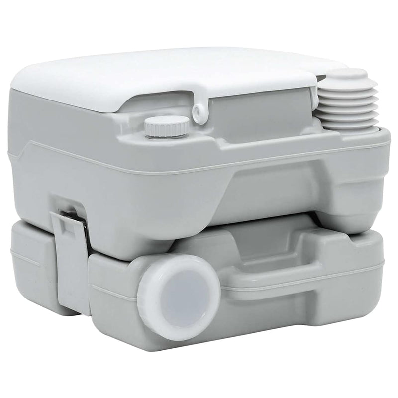 Load image into Gallery viewer, Vidaxl camping toilet grijs en wit 41,5 x 36,5 x 30 cm polyetheen