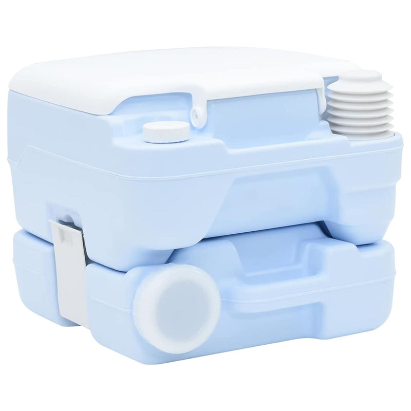 Load image into Gallery viewer, Vidaxl camping toilet lichtblauw en wit 41,5 x 36,5 x 30 cm polyetheen