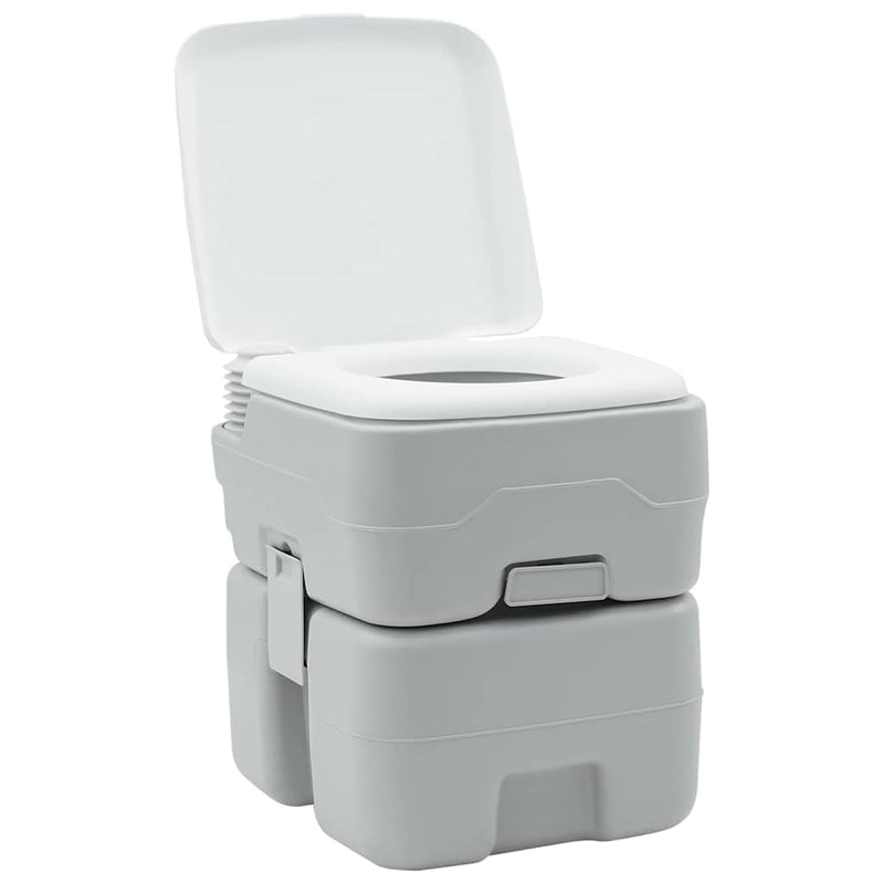 Load image into Gallery viewer, Vidaxl camping toilet grijs en wit 41,5 x 36,5 x 42 cm polyetheen