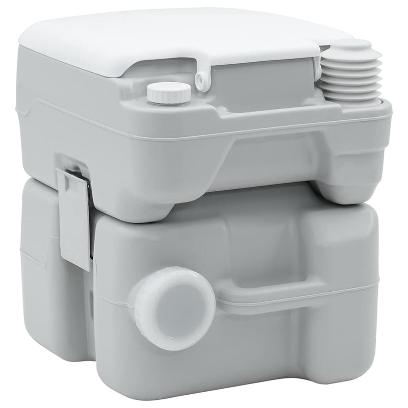 Load image into Gallery viewer, Vidaxl camping toilet grijs en wit 41,5 x 36,5 x 42 cm polyetheen