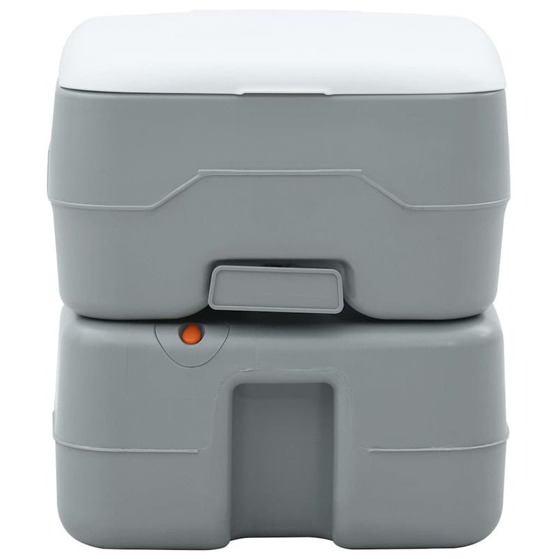 Load image into Gallery viewer, Vidaxl camping toilet grijs en wit 41,5 x 36,5 x 37,5 cm polyetheen