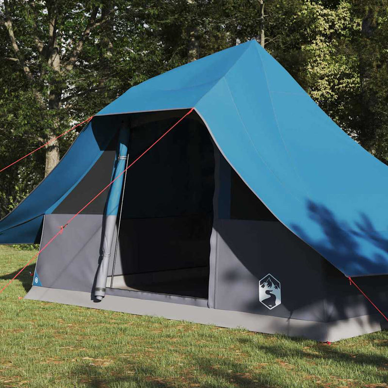 Load image into Gallery viewer, Vidaxl tipi tent met dak met opslag blauw 364 x 281 x 257 cm taft