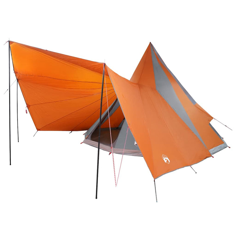 Load image into Gallery viewer, Vidaxl familie tipi tent tipi grijs en oranje 510 x 690 x 330 cm