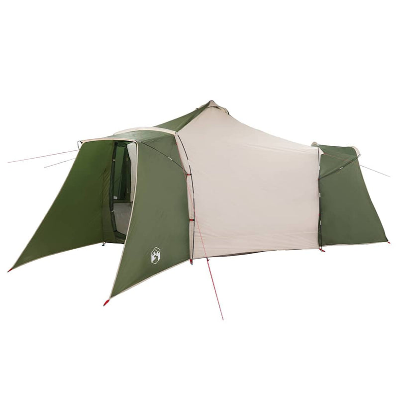 Load image into Gallery viewer, Vidaxl tipi tent met dak groen en beige 492 x 492 x 275 cm stof