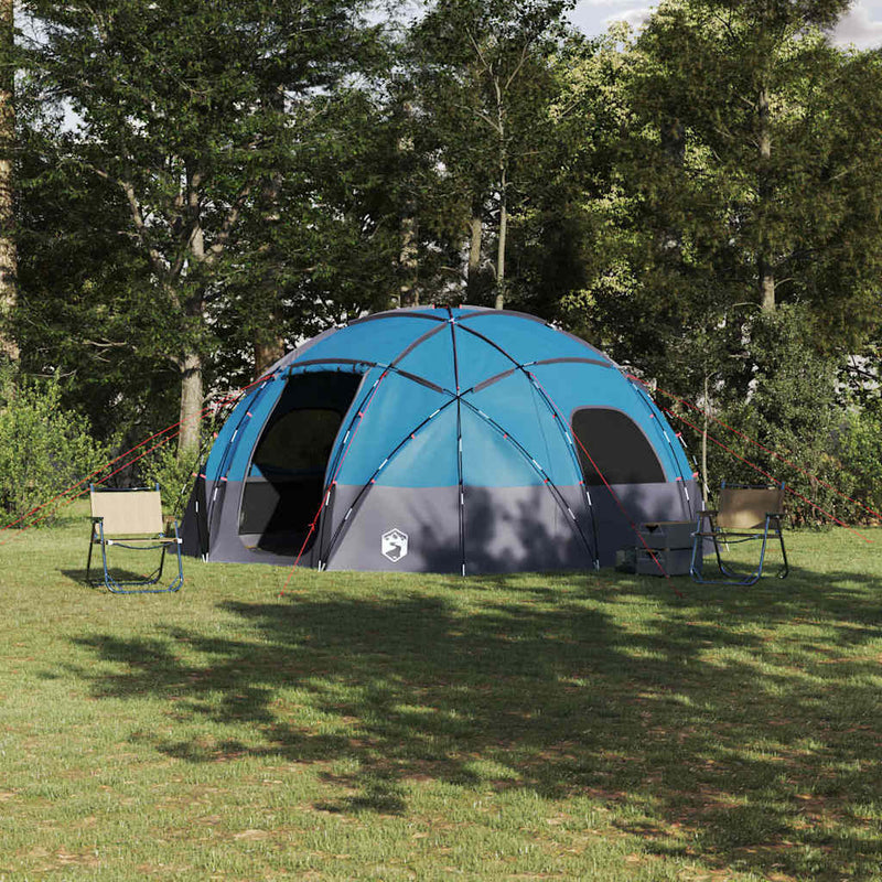 Load image into Gallery viewer, Vidaxl camping tent met dak blauw 475 x 475 x 235 cm polyester