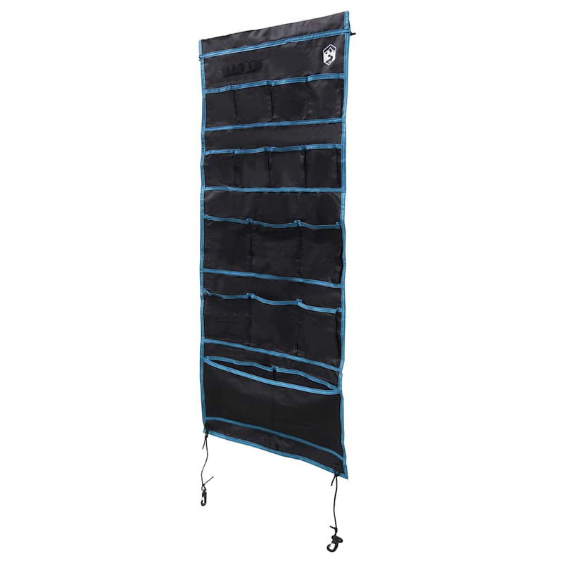 Load image into Gallery viewer, Vidaxl opslagzak met opslag zwart en blauw 125 x 48 cm oxford
