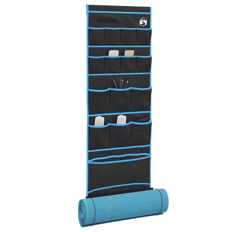 Load image into Gallery viewer, Vidaxl opslagzak met opslag zwart en blauw 125 x 48 cm oxford