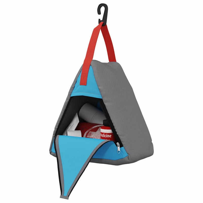 Load image into Gallery viewer, Vidaxl opslagzak 4 pcs grijs en blauw 24 x 16 x 24 cm oxford