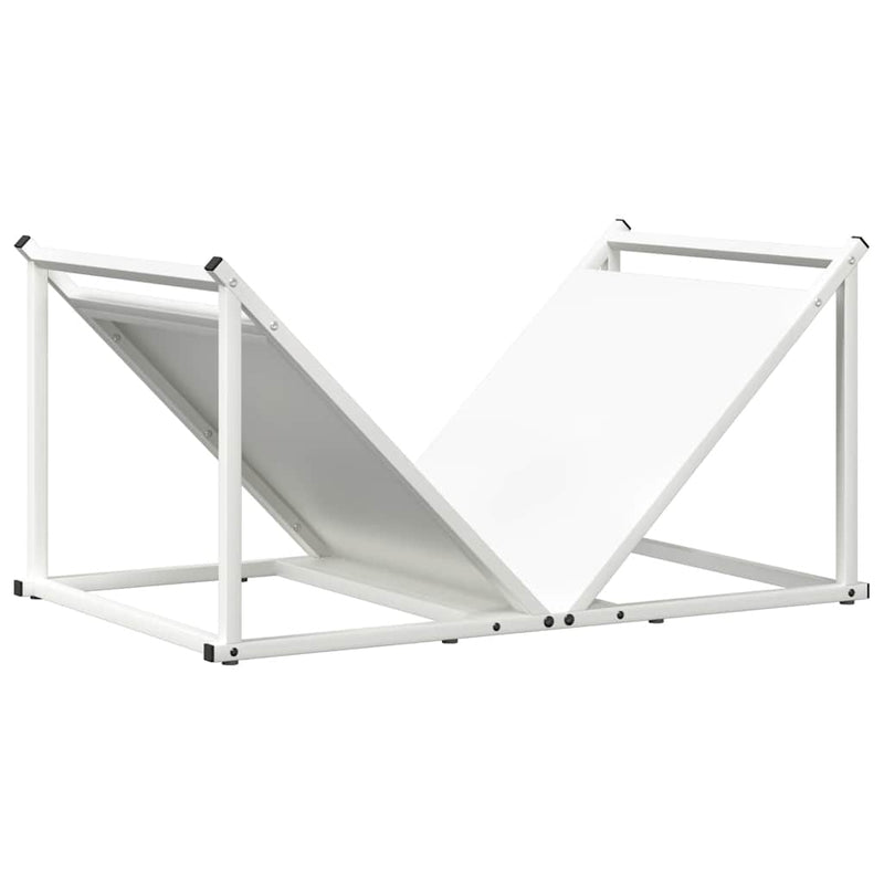 Load image into Gallery viewer, Vidaxl brandhoutrek 70x43x34,5 cm koudgewalst staal wit
