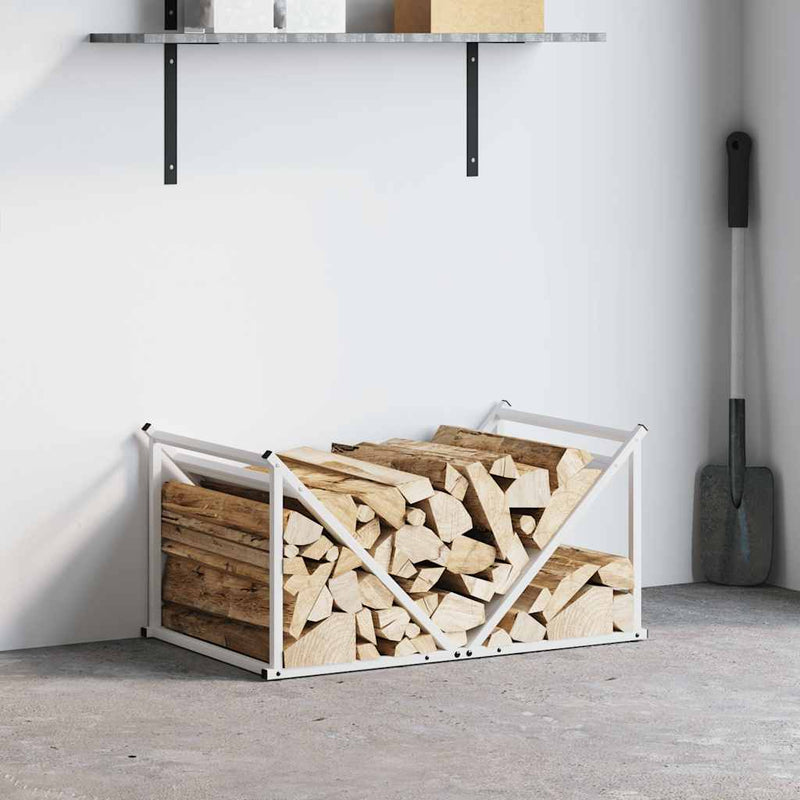 Load image into Gallery viewer, Vidaxl brandhoutrek 70x43x34,5 cm koudgewalst staal wit