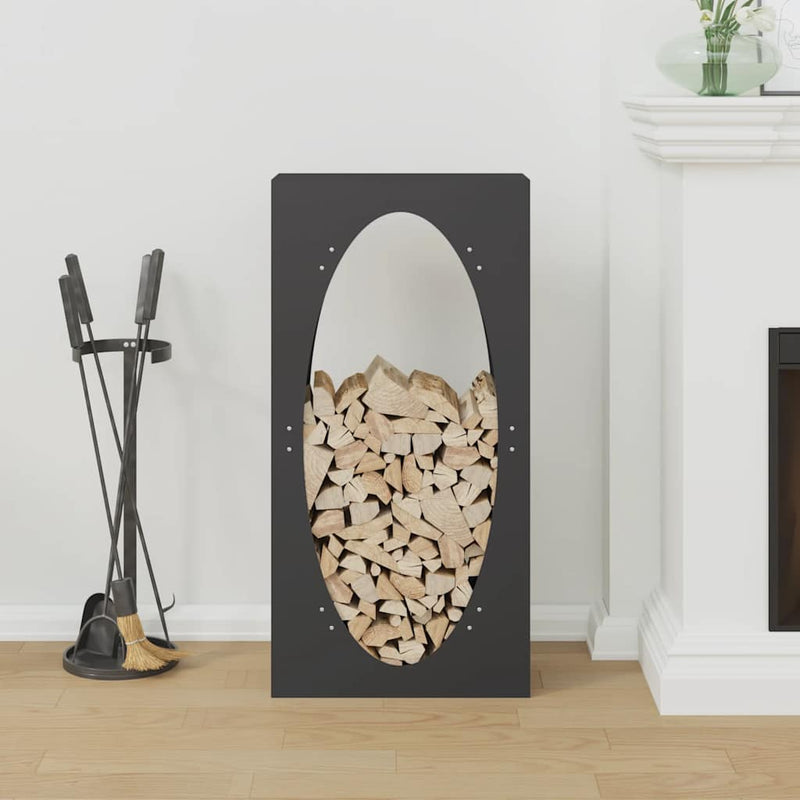 Load image into Gallery viewer, Vidaxl brandhoutrek 50x23x100 cm koudgewalst staal zwart