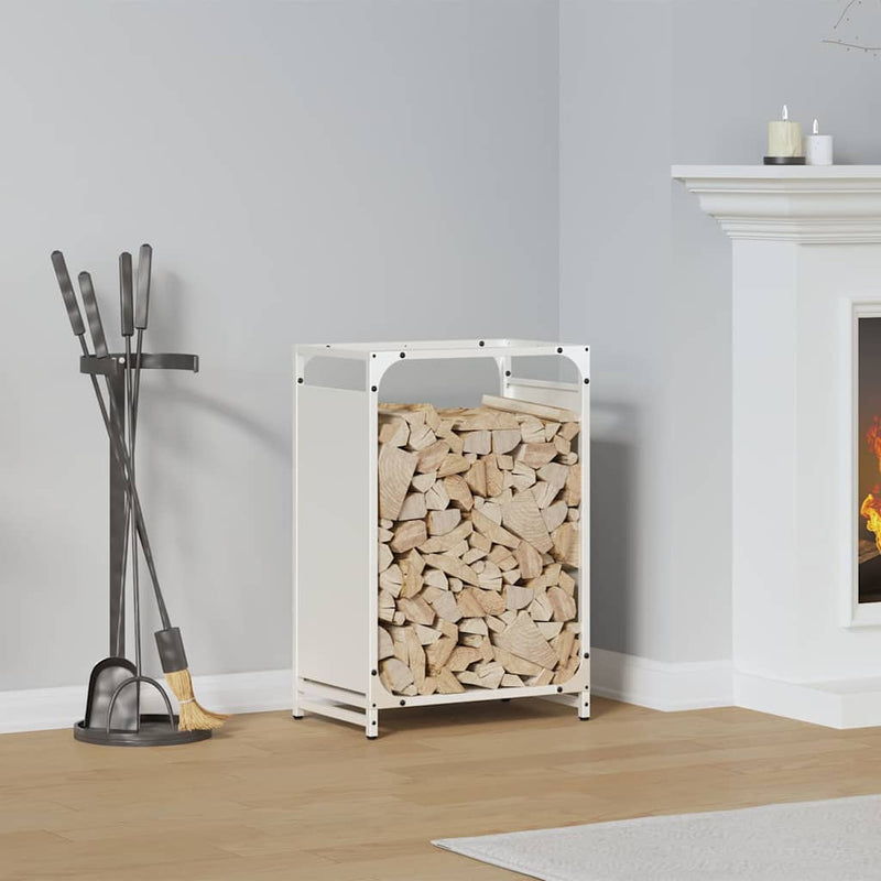 Load image into Gallery viewer, Vidaxl brandhoutrek 44x28x65 cm koudgewalst staal wit