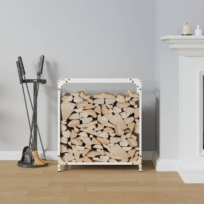 Load image into Gallery viewer, Vidaxl brandhoutrek 60x28x65 cm koudgewalst staal wit