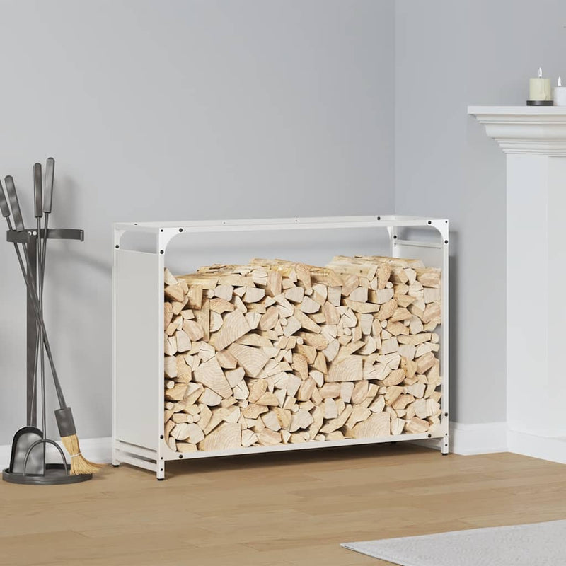 Load image into Gallery viewer, Vidaxl brandhoutrek 90x28x65 cm koudgewalst staal wit