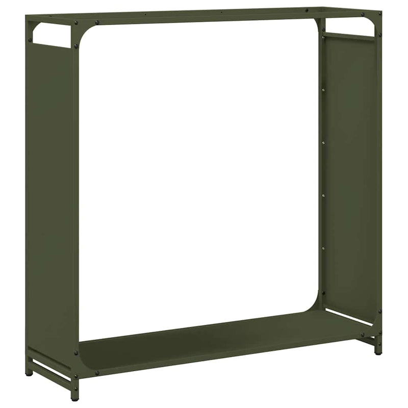 Load image into Gallery viewer, Vidaxl brandhoutrek 90x28x90 cm koudgewalst staal olijfgroen